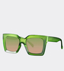 Ekologiczne okulary oversize UV400 Madagascar Green