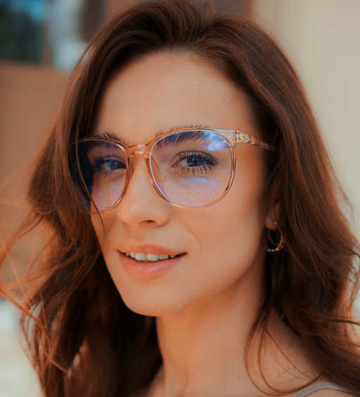 Przezroczyste okulary oversize do komputera Novara Tea