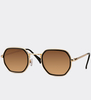 Kwadratowe okulary przeciwsłoneczne UV400 Kobe Black/Brown
