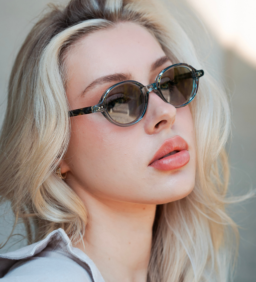 Okulary przeciwsłoneczne owalne damskie i męskie z polaryzacją UV400 Long Island Clear/Panther