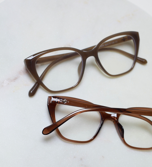 Okulary zerówki do komputera / okulary korekcyjne kocie oczy Melody Brown