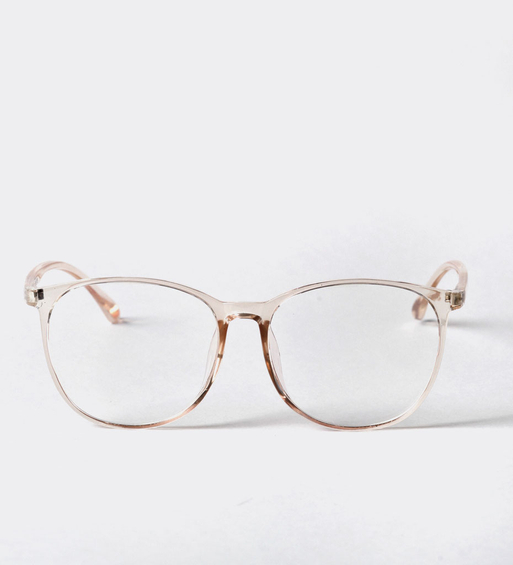 Przezroczyste okulary oversize do komputera Novara Tea