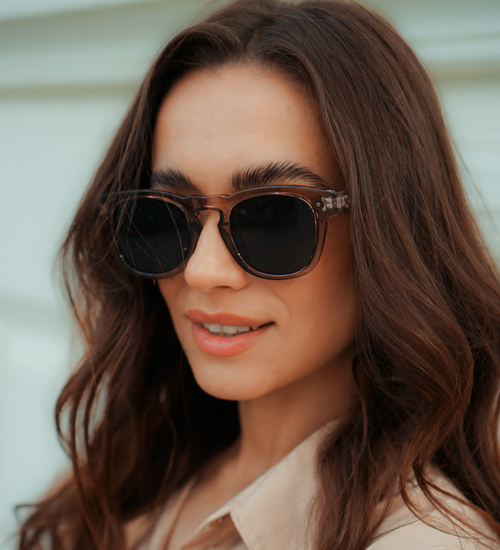 Okulary przeciwsłoneczne kwadratowe UV400 Nile Brown