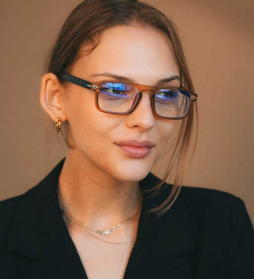 Do komputera męskie damskie oprawki korekcyjne Blue Blocker David Brown