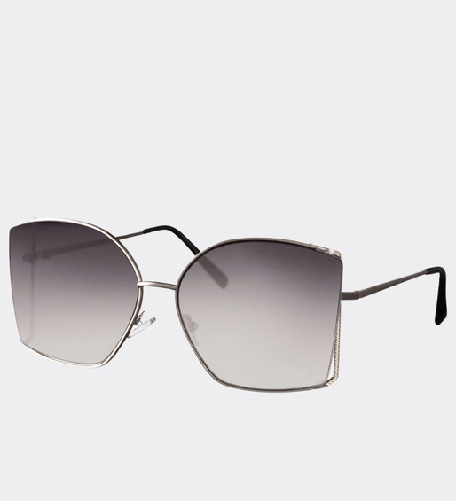 Klasyczne okulary przeciwsłoneczne oversize kocie oko Guinea Grey