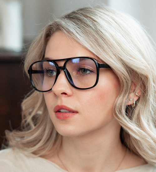 Oprawki pilotki z filtrem Blue Light Blocker Levi Black