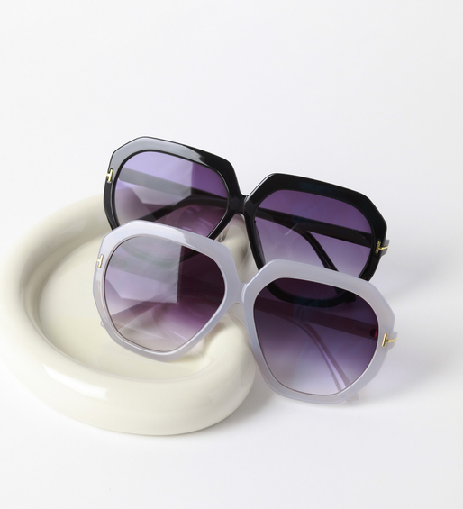 Szare duże okulary pilotki Dalian Grey