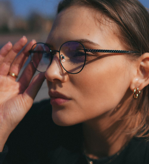 Eleganckie oprawki do pracy przy komputerze Austin Black