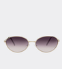 Owalne okulary przeciwsłoneczne UV 400 Alessia Silver