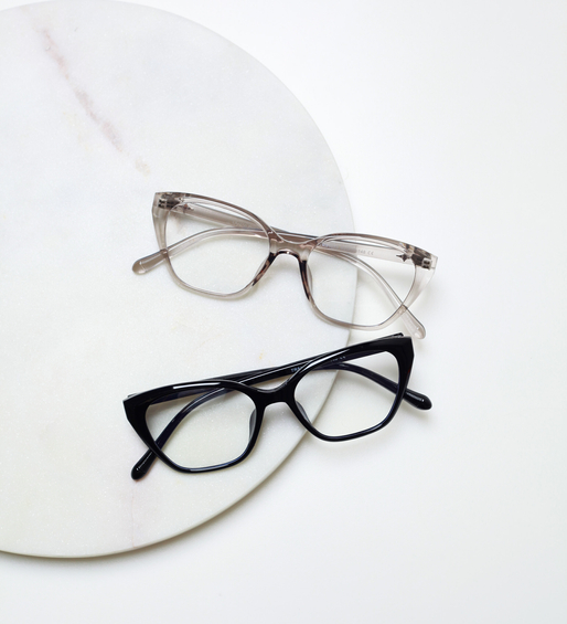 Okulary zerówki do komputera / okulary korekcyjne kocie oczy czarne Melody Black