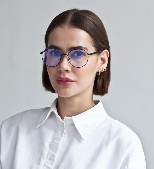 Eleganckie oprawki do pracy przy komputerze Austin Black