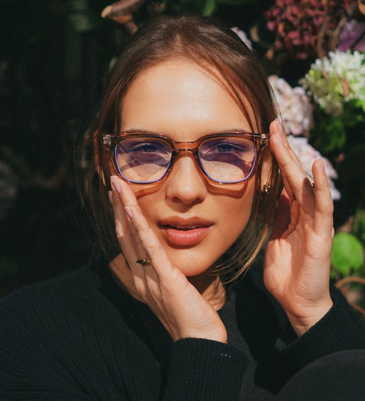 Okulary z filtrem do komputera / okulary korekcyjne transparentne Tracy Tea