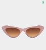 Małe oprawki kocie oczy pudrowy róż okulary przeciwsłoneczne Dijon Pink