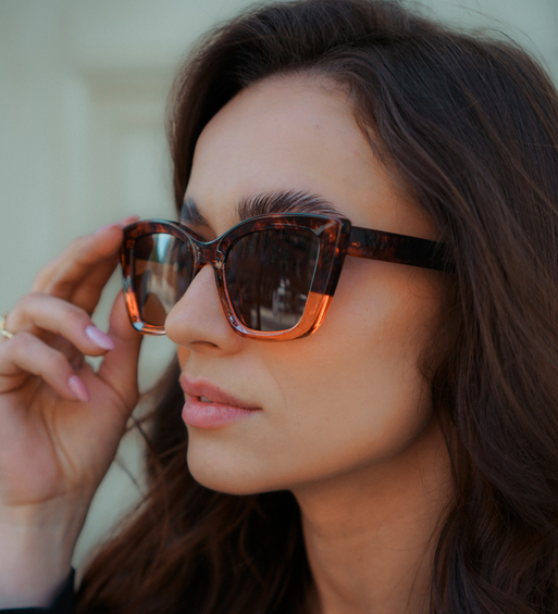 EKO okulary przeciwsłoneczne kocie oko UV400 Venezuela Brown