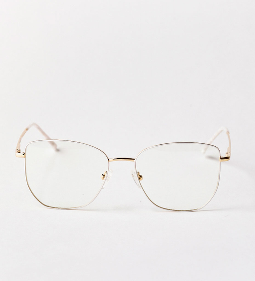 Metalowe białe oprawki i okulary damskie do komputera Olympia White