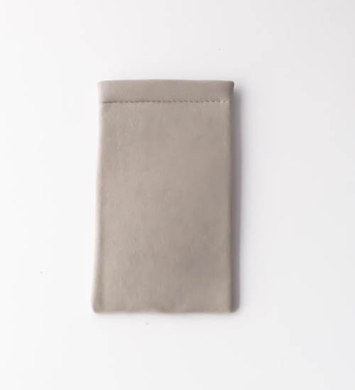 Szare miękkie etui na okulary