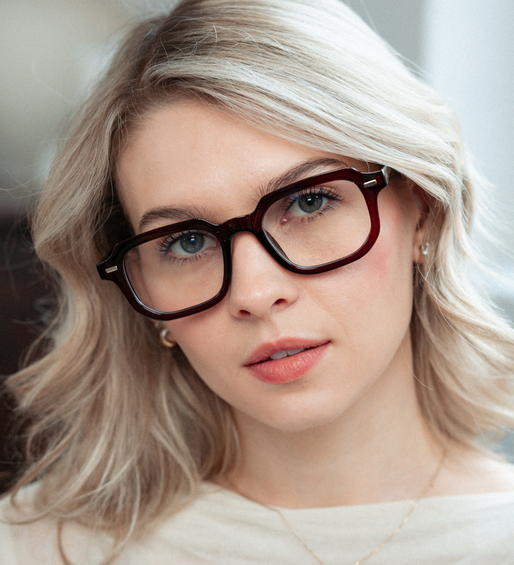 Prostokątne oprawki do komputera z filtrem Blue Light Blocker Bennett Brown