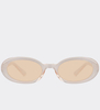 Owalne modne okulary przeciwsłoneczne Indiana Beige