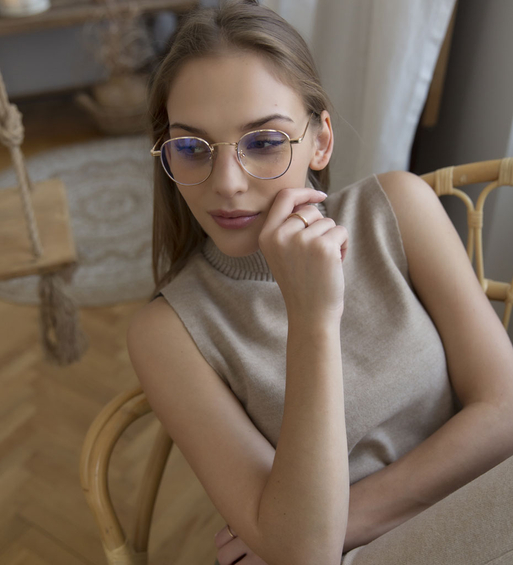 Okulary druciane Messina Gold