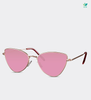 Różowe kocie okulary przeciwsłoneczne z metalową oprawką Bilbao Pink