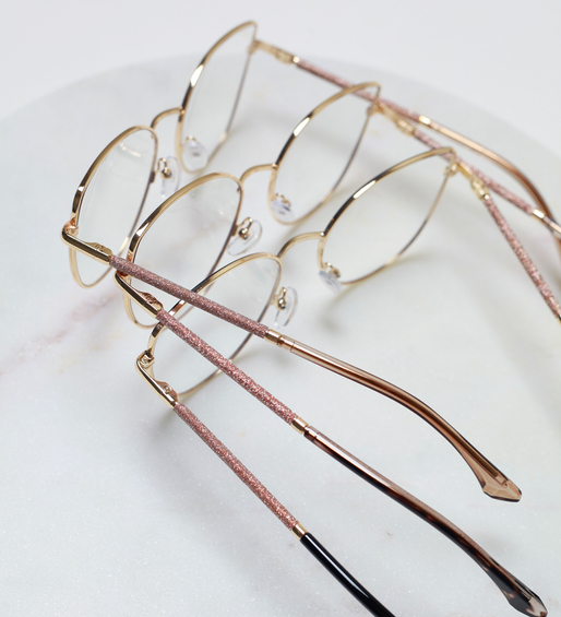 Okulary zerówki do komputera blady róż kocie oczy Evelyn Pink