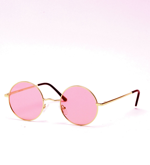 Okulary przeciwsłoneczne lenonki z polaryzacją UV400 – San Diego Gold/Pink