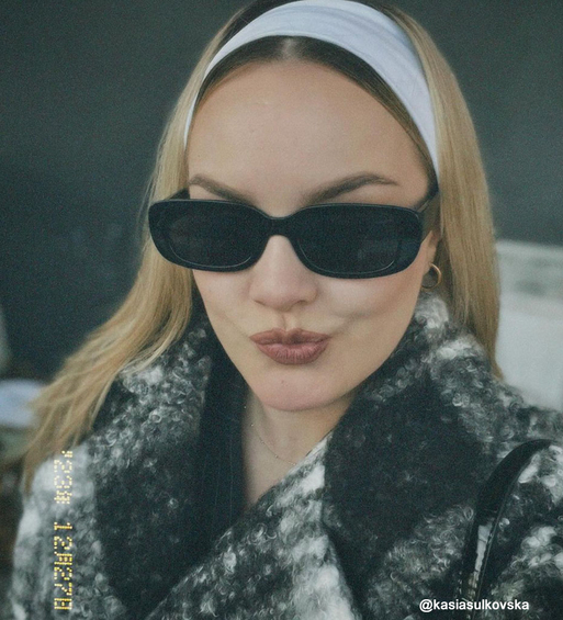 Prostokątne okulary przeciwsłoneczne Cairo Black