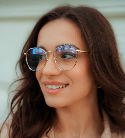 Okulary do ekranu / oprawki korekcyjne owalne Sue Pink