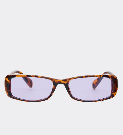 Okulary przeciwsłoneczne damskie prostokątne Eco Mini Alpen Purple/Panther