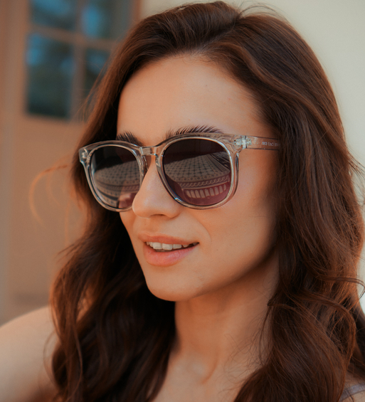 Okulary przeciwsłoneczne unisex z ekologicznych materiałów UV400 Cuba Clear