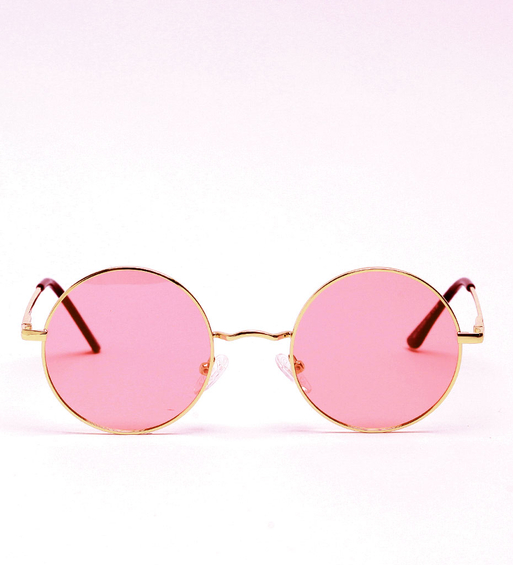 Okulary przeciwsłoneczne lenonki z polaryzacją UV400 – San Diego Gold/Pink