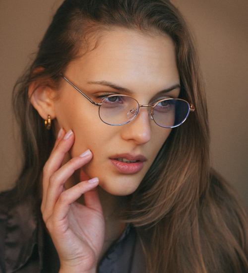 Owalne oprawki do komputera i oprawki Victoria Gold/Pink