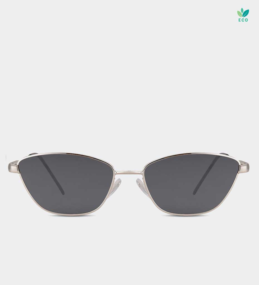 Metalowe małe srebrne oprawki okulary przeciwsłoneczne Girona Silver/Black
