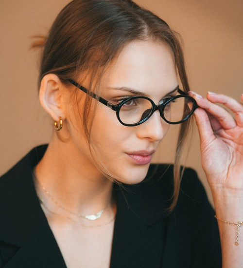 Okulary zerówki do komputera oprawki korekcyjne czarne Vivienne Black