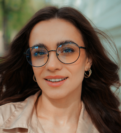 Eleganckie oprawki do pracy przy komputerze Austin Black