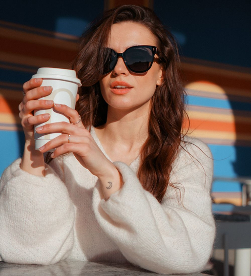 Okulary przeciwsłoneczne z soczewką nylonową i filtrem UV damskie Miami Black