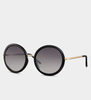 Okulary przeciwsłoneczne damskie okrągłe czarne UV Inga Black