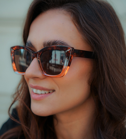 EKO okulary przeciwsłoneczne kocie oko UV400 Venezuela Brown