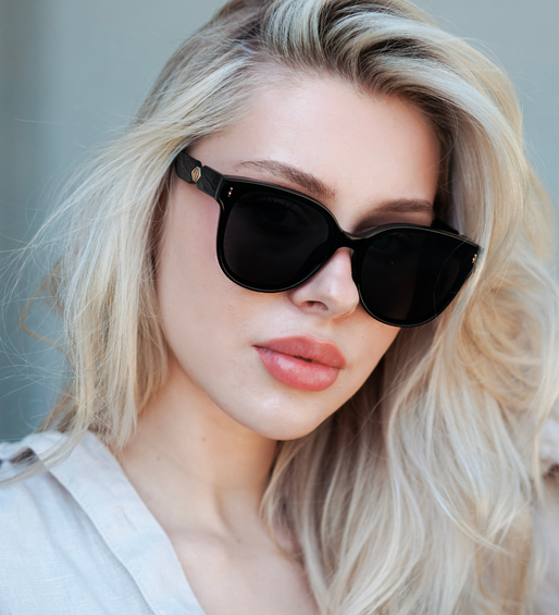 Okulary przeciwsłoneczne z soczewką nylonową i filtrem UV damskie Miami Black