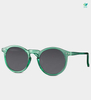 Okrągłe oprawki zielone transparentne okulary przeciwsłoneczne Perugia Green