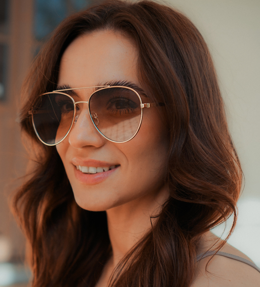 Klasyczne okulary przeciwsłoneczne awiator Fiji Brown