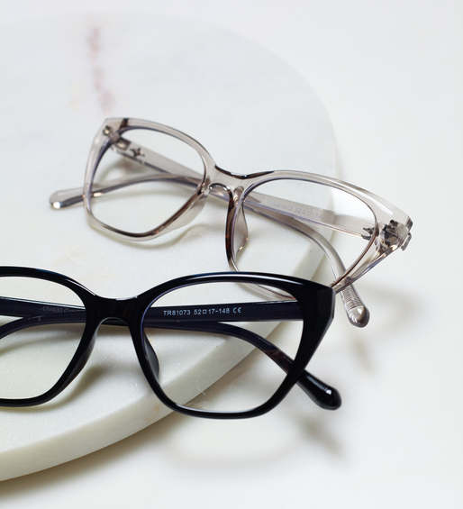 Okulary zerówki do komputera / okulary korekcyjne kocie oczy czarne Melody Black