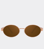 Okulary przeciwsłoneczne z owalnymi soczewkami Santa Monica Rose Gold