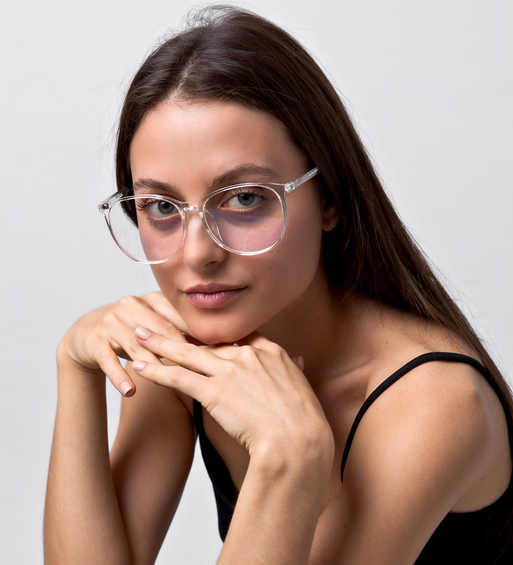 Okulary do komputera oversize przezroczyste Novara Clear