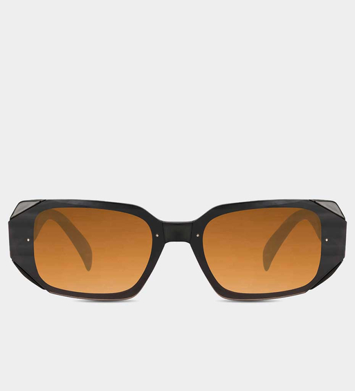 Modne prostokątne brązowe 2025 okulary przeciwsłoneczne New York Brown