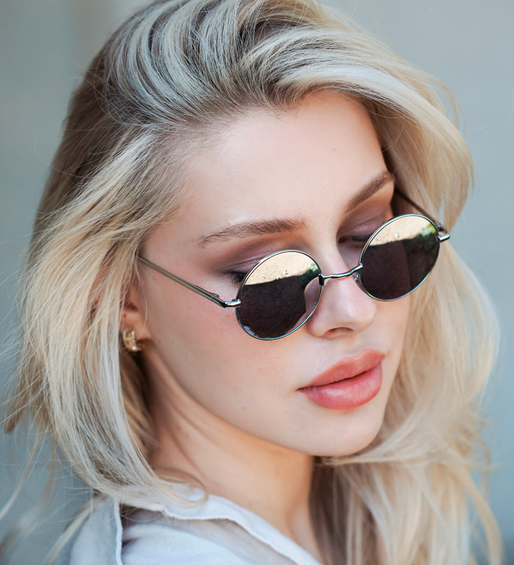 Okulary lenonki srebrne Liverpool Silver
