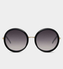 Okulary przeciwsłoneczne damskie okrągłe czarne UV Inga Black