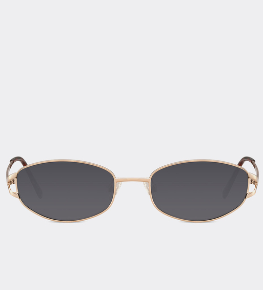 Podłużne złote owalne okulary przeciwsłoneczne UV400 Nairobi Gold/Black