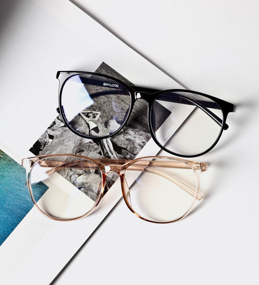 Przezroczyste okulary oversize do komputera Novara Tea