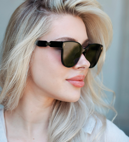 Okulary przeciwsłoneczne z soczewką nylonową i filtrem UV damskie Miami Black